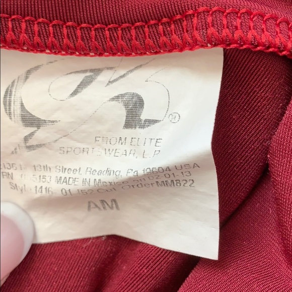 GK gymnastics red velvet shorts - Picture 2 of 2